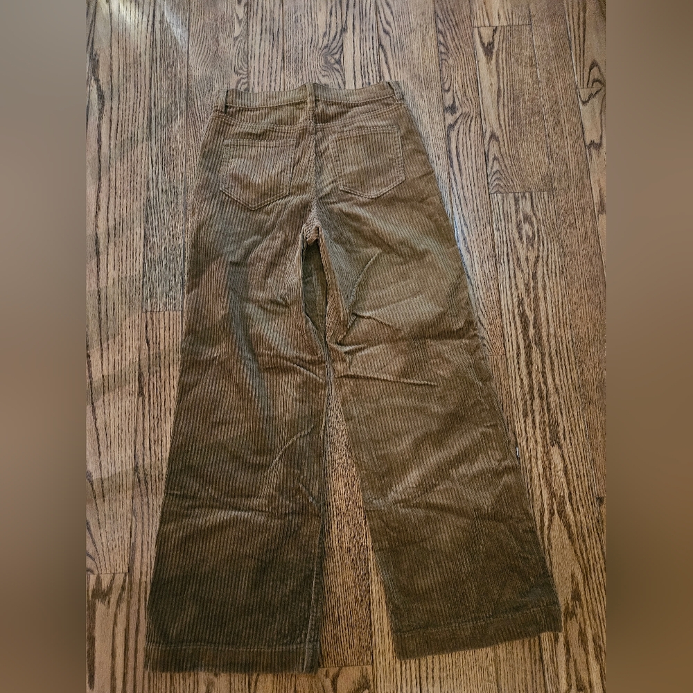 Women Lands End Brown Corduroy Pants Size 8